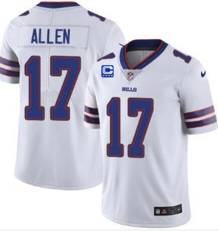 Men's Buffalo Bills #17 Josh Allen 2022 White With 4-star C Patch Vapor Untouchable Limited Stitched Jersey Men's Buffalo Bills #17 Josh Allen 2022 White With 4-star C Patch Vapor Untouchable Limited Stitched Jersey