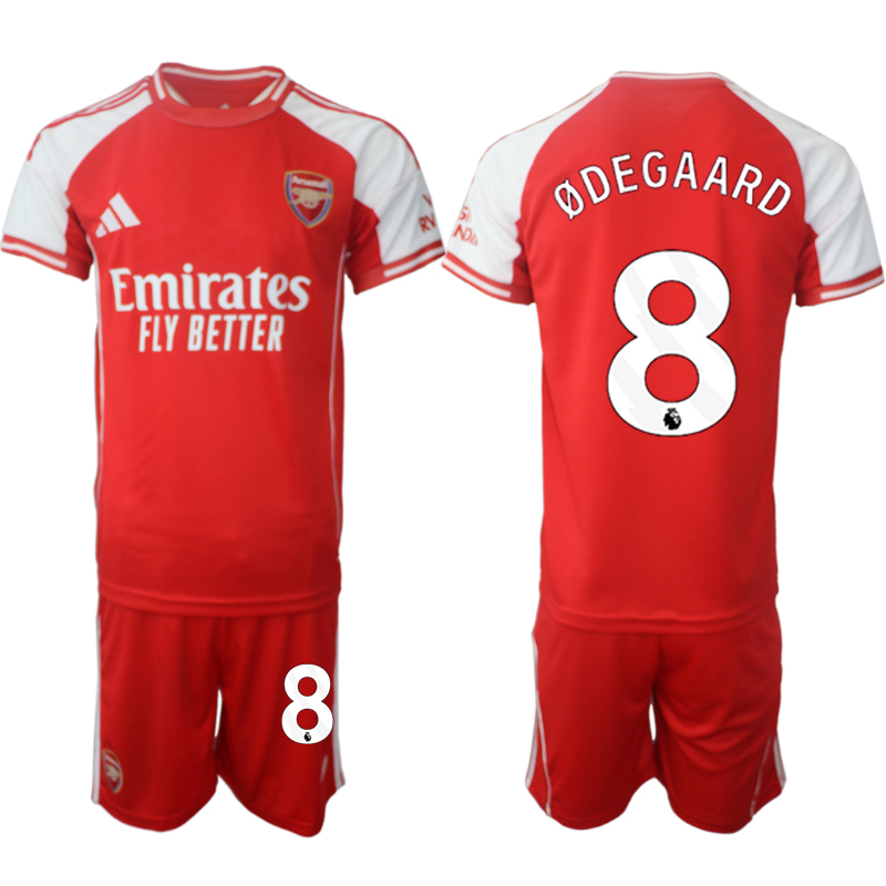 Men's Arsenal F.C #8 Martin Ødegaard Red 2025 Home Soccer Jersey Suit Men's Arsenal F.C #8 Martin Ødegaard Red 2025 Home Soccer Jersey Suit
