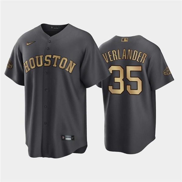 Men's Houston Astros #35 Justin Verlander 2022 All-Star CharcoalCool Base Stitched Baseball Jersey Men's Houston Astros #35 Justin Verlander 2022 All-Star CharcoalCool Base Stitched Baseball Jersey