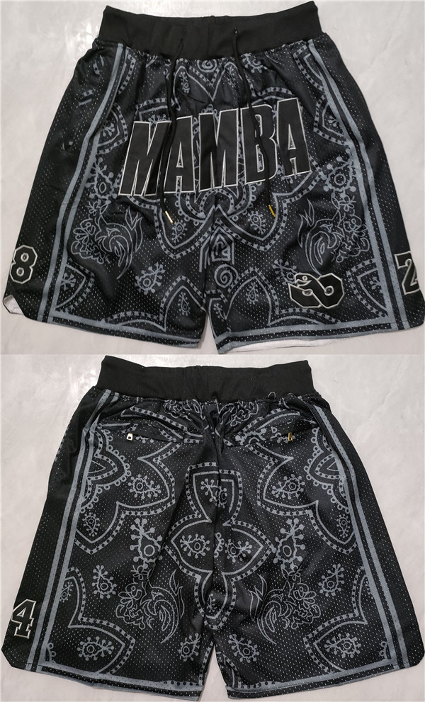 Men's Los Angeles Lakers Black MAMBA Shorts Men's Los Angeles Lakers Black MAMBA Shorts