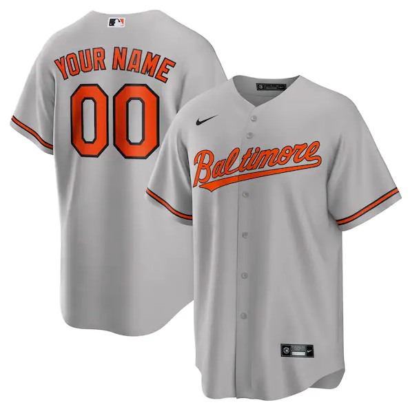 Men's Orioles ACTIVE PLAYER Custom Gray Cool Base Stitched Jersey Men's Orioles ACTIVE PLAYER Custom Gray Cool Base Stitched Jersey