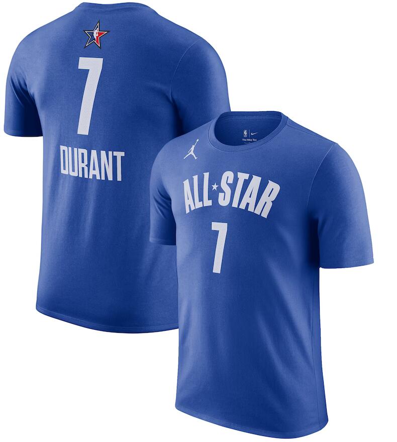 Men's #7 Kevin Durant Blue 2023 NBA All-Star Game Name & Number T-Shirt Men's #7 Kevin Durant Blue 2023 NBA All-Star Game Name & Number T-Shirt
