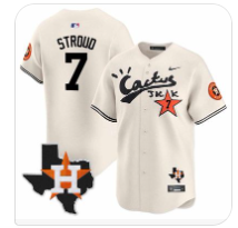 Men's Houston Astros #7 C.J. Stroud Cream Cactus Jack Vapor Premier Limited Stitched Baseball Jersey Men's Houston Astros #7 C.J. Stroud Cream Cactus Jack Vapor Premier Limited Stitched Baseball Jersey