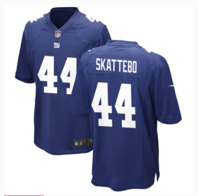 Men's New York Giants #44 Cam Skattebo Blue Royal Team Game Stitched Jersey Men's New York Giants #44 Cam Skattebo Blue Royal Team Game Stitched Jersey