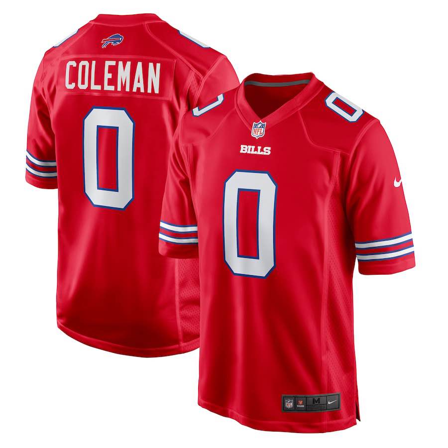 Men's Buffalo Bills #0 Keon Coleman Red Alternate Game Stitched Football Jersey Men's Buffalo Bills #0 Keon Coleman Red Alternate Game Stitched Football Jersey