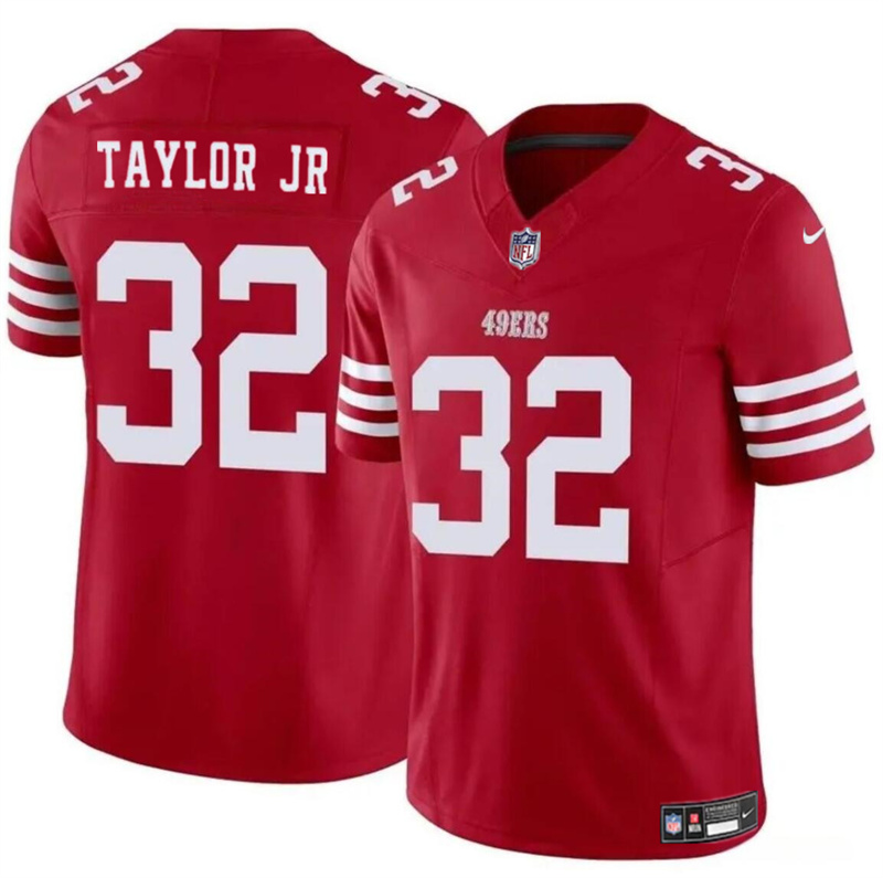 Men's San Francisco 49ers #32 Patrick Taylor Jr Red 2024 F.U.S.E. Vapor Untouchable Limited Stitched Football Jersey Men's San Francisco 49ers #32 Patrick Taylor Jr Red 2024 F.U.S.E. Vapor Untouchable Limited Stitched Football Jersey