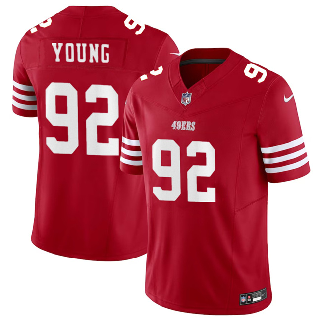 Men's San Francisco 49ers #92 Chase Young Red 2023 F.U.S.E. Stitched Football Jersey Men's San Francisco 49ers #92 Chase Young Red 2023 F.U.S.E. Stitched Football Jersey