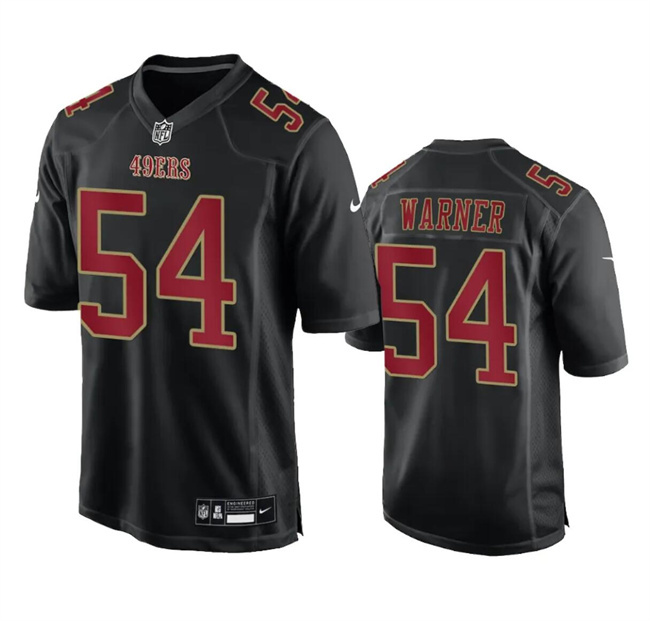 Men's San Francisco 49ers #54 Fred Warner Black Fashion Vapor Untouchable Limited Stitched Football Jersey Men's San Francisco 49ers #54 Fred Warner Black Fashion Vapor Untouchable Limited Stitched Football Jersey