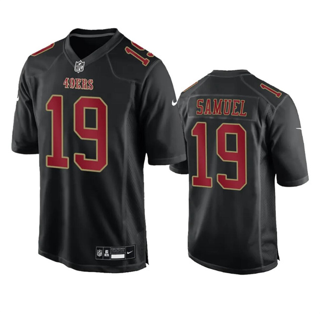 Men's San Francisco 49ers #19 Deebo Samuel Black Fashion Vapor Untouchable Limited Stitched Football Jersey Men's San Francisco 49ers #19 Deebo Samuel Black Fashion Vapor Untouchable Limited Stitched Football Jersey