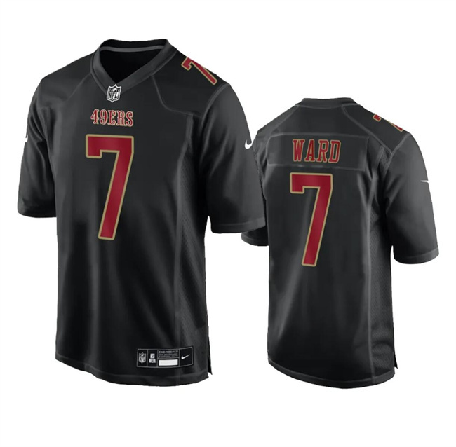 Men's San Francisco 49ers #7 Charvarius Ward Black Fashion Vapor Untouchable Limited Stitched Football Jersey Men's San Francisco 49ers #7 Charvarius Ward Black Fashion Vapor Untouchable Limited Stitched Football Jersey
