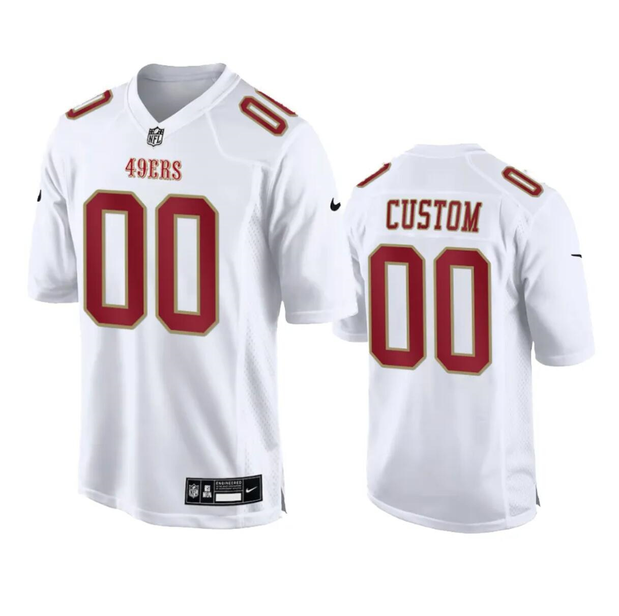 Men's San Francisco 49ers Active Player Custom White Fashion Vapor Untouchable Limited Stitched Football Jersey Men's San Francisco 49ers Active Player Custom White Fashion Vapor Untouchable Limited Stitched Football Jersey