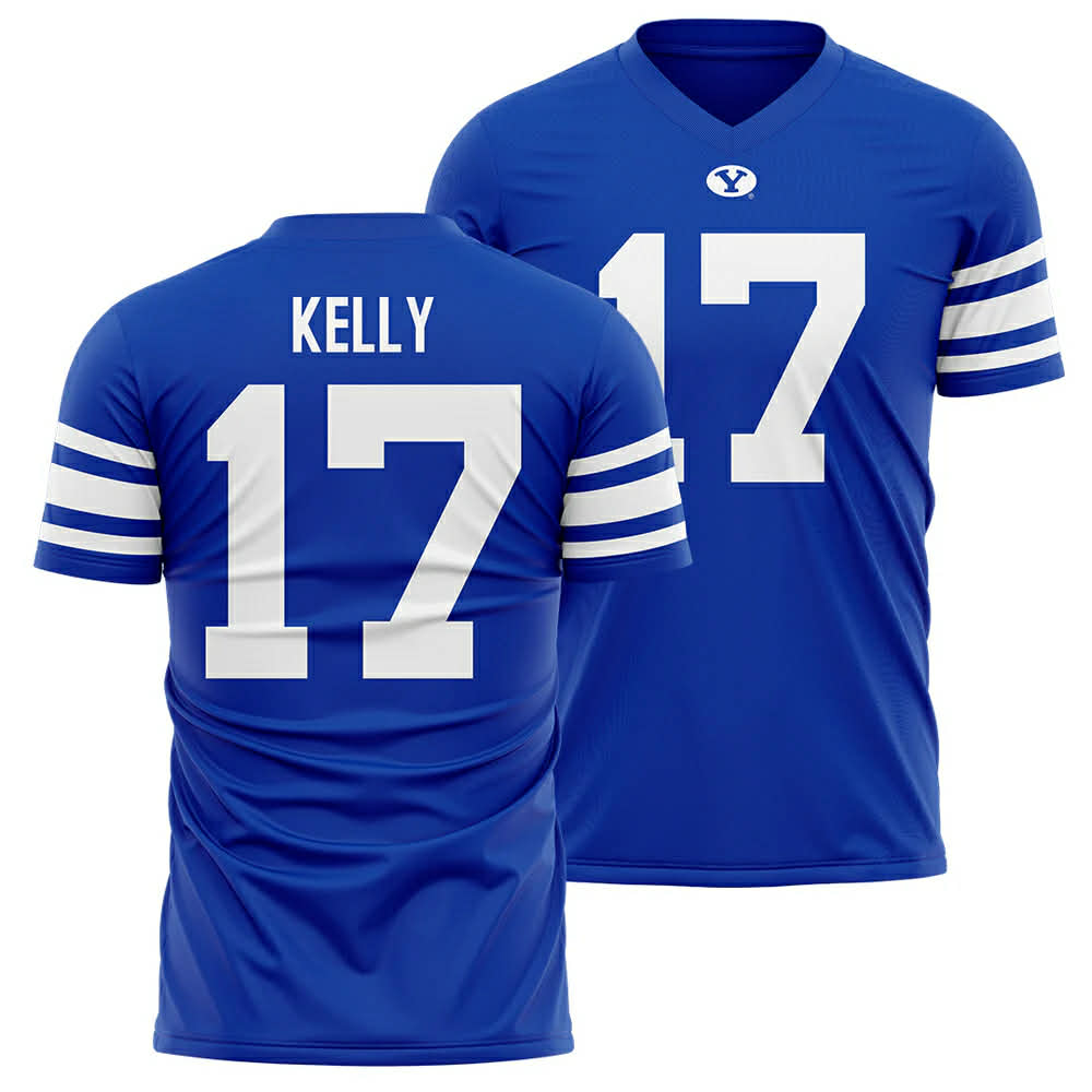 Men's BYU #17 Jack Kelly Royal Blue 2025 Official Foodball Jersey