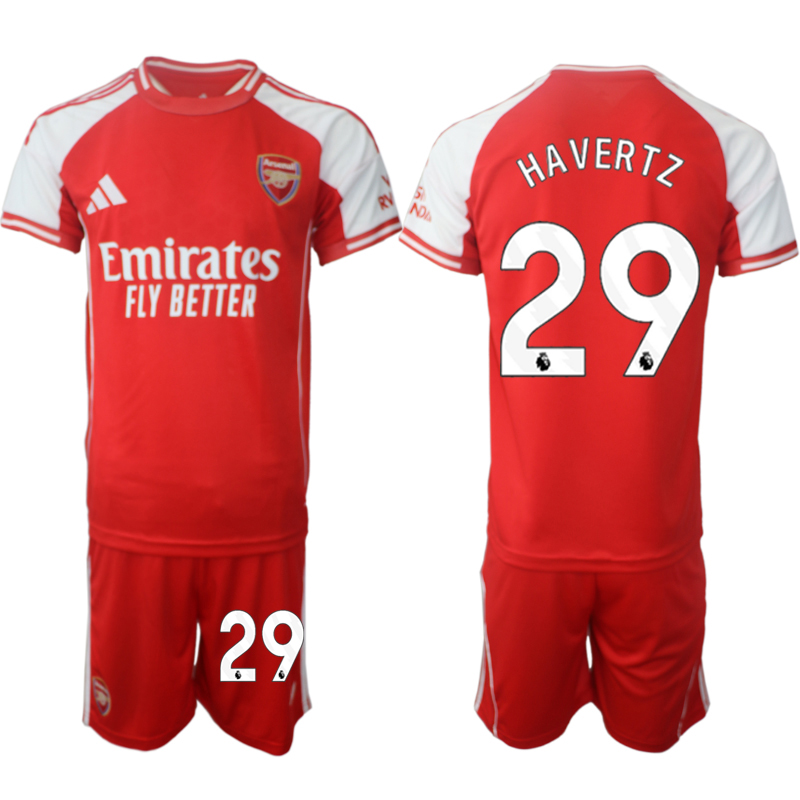 Men's Arsenal F.C #29 Kai Lukas Havertz Red 2025 Home Soccer Jersey Suit Men's Arsenal F.C #29 Kai Lukas Havertz Red 2025 Home Soccer Jersey Suit