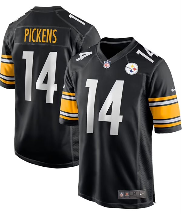 Men's Pittsburgh Steelers Active Player Custom Black Replica Home Game Jersey