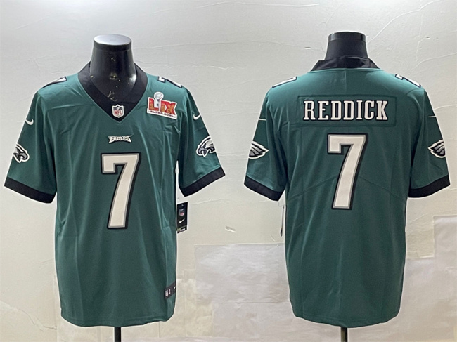 Men's Philadelphia Eagles #7 Haason Reddick Green 2025 Super Bowl LIX Patch Vapor Untouchable Limited Stitched Football Jersey Men's Philadelphia Eagles #7 Haason Reddick Green 2025 Super Bowl LIX Patch Vapor Untouchable Limited Stitched Football Jersey