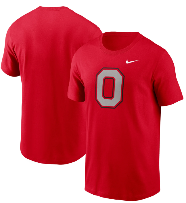 Men's Ohio State Buckeyes Red Primetime Alternate Logo T-Shirt Men's Ohio State Buckeyes Red Primetime Alternate Logo T-Shirt