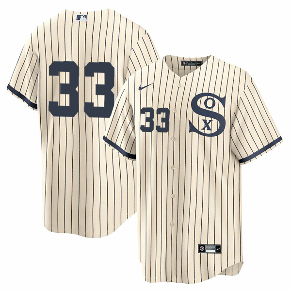 Men's Chicago White Sox #33 Lance Lynn 2021 Cream/Navy Field of Dreams Cool Base Men's Chicago White Sox #33 Lance Lynn 2021 Cream/Navy Field of Dreams Cool Base