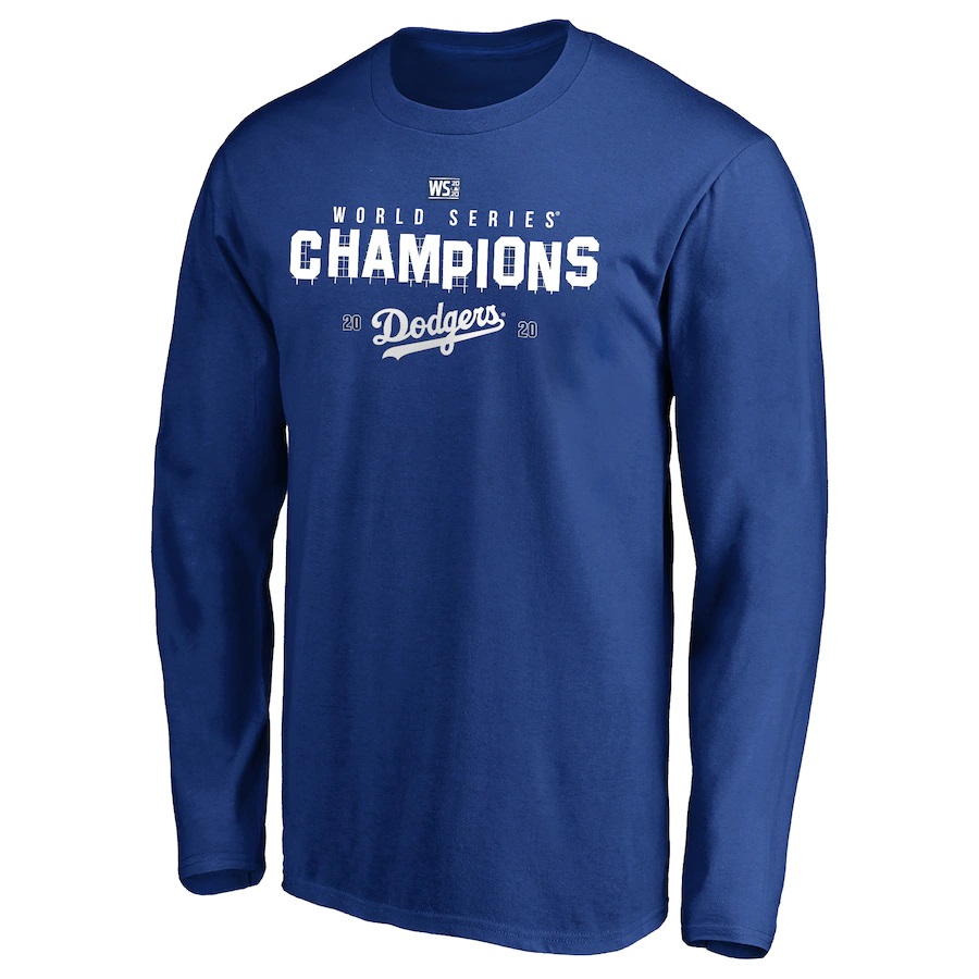 Men's Los Angeles Dodgers Royal 2020 World Series Champions T-shirt Men's Los Angeles Dodgers Royal 2020 World Series Champions T-shirt