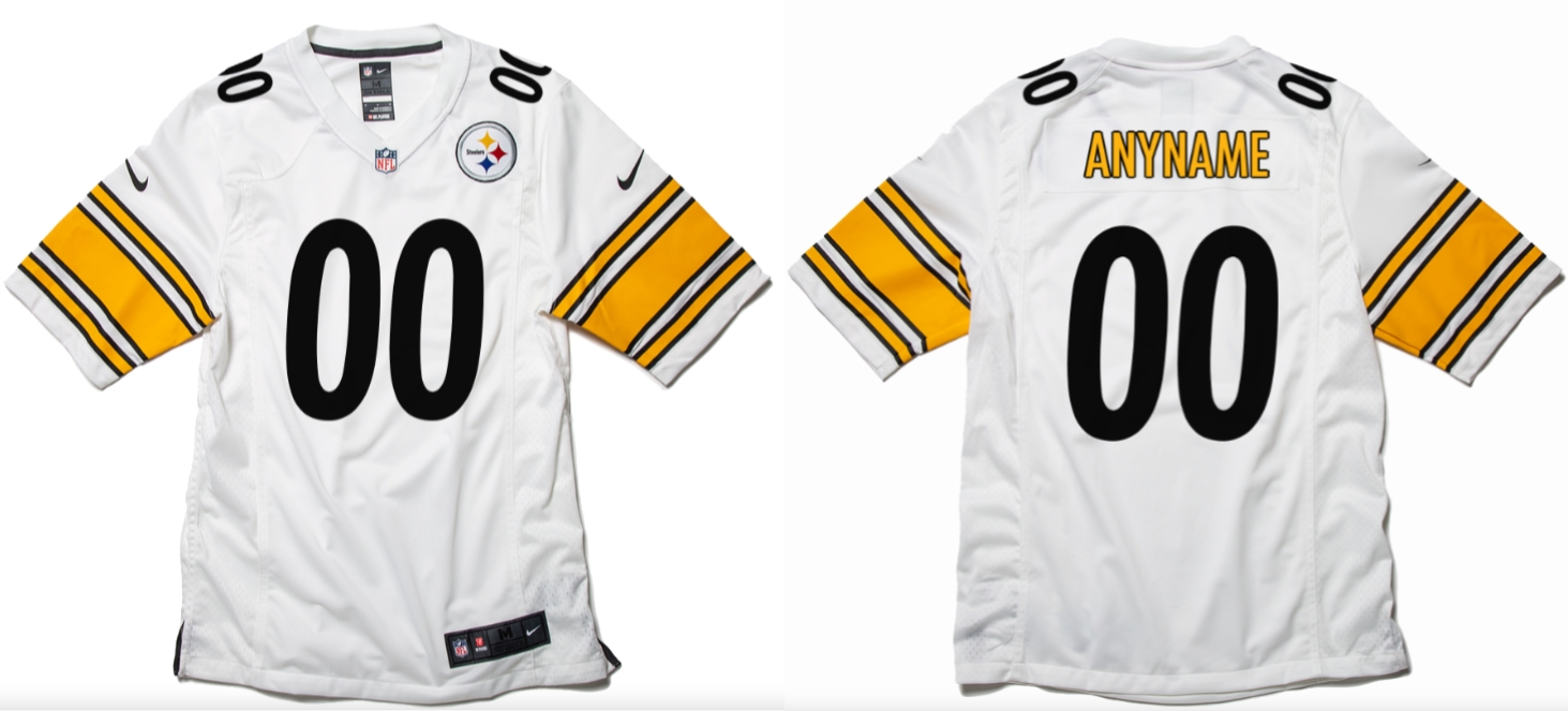 Men's Pittsburgh Steelers Active Player Custom White Color Stitched Jersey Men's Pittsburgh Steelers Active Player Custom White Color Stitched Jersey