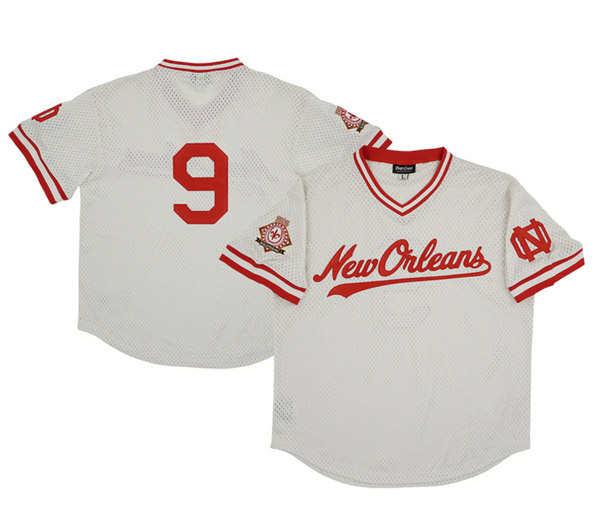 Men's New Orleans Pelicans Cream Rings & Crwns Mesh V-Neck Jersey Men's New Orleans Pelicans Cream Rings & Crwns Mesh V-Neck Jersey