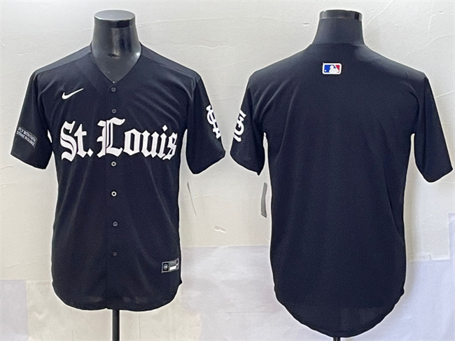 Men's St. Louis Cardinals Blank Black 'Gothic Legacy Edition' Vapor Premier Limited Stitched Baseball Jersey Men's St. Louis Cardinals Blank Black 'Gothic Legacy Edition' Vapor Premier Limited Stitched Baseball Jersey