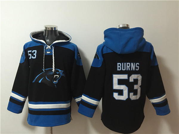 Men's Carolina Panthers #53 Brian Burns Black Ageless Must-Have Lace-Up Pullover Hoodie Men's Carolina Panthers #53 Brian Burns Black Ageless Must-Have Lace-Up Pullover Hoodie