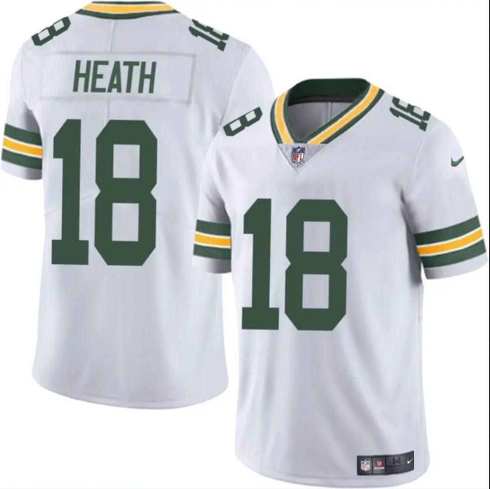 Men's Green Bay Packers #18 Malik Heath White Vapor Untouchable Limited Stitched Jersey Men's Green Bay Packers #18 Malik Heath White Vapor Untouchable Limited Stitched Jersey