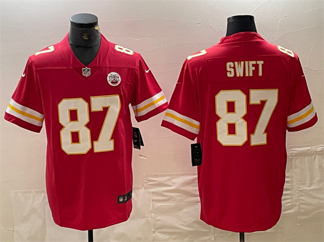 Men's Kansas City Chiefs #87 Taylor Swift Red Vapor Untouchable Limited Stitched Football Jersey Men's Kansas City Chiefs #87 Taylor Swift Red Vapor Untouchable Limited Stitched Football Jersey