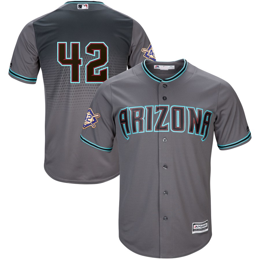 Arizona Diamondbacks #42 Majestic 2019 Jackie Robinson Day Official Cool Base Jersey Gray