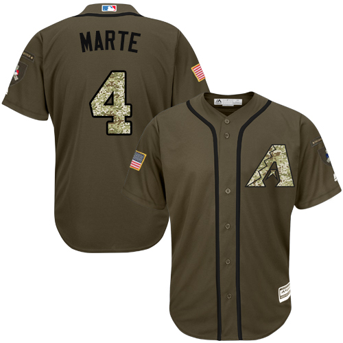 Diamondbacks #4 Ketel Marte Green Salute to Service Stitched MLB Jersey Diamondbacks #4 Ketel Marte Green Salute to Service Stitched MLB Jersey