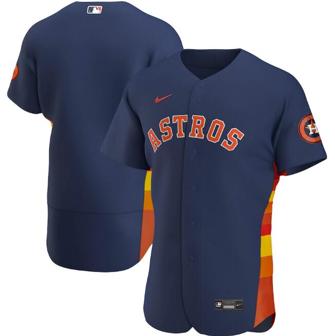 Men's Houston Astros Blank Navy MLB Flex Base Stitched Jersey