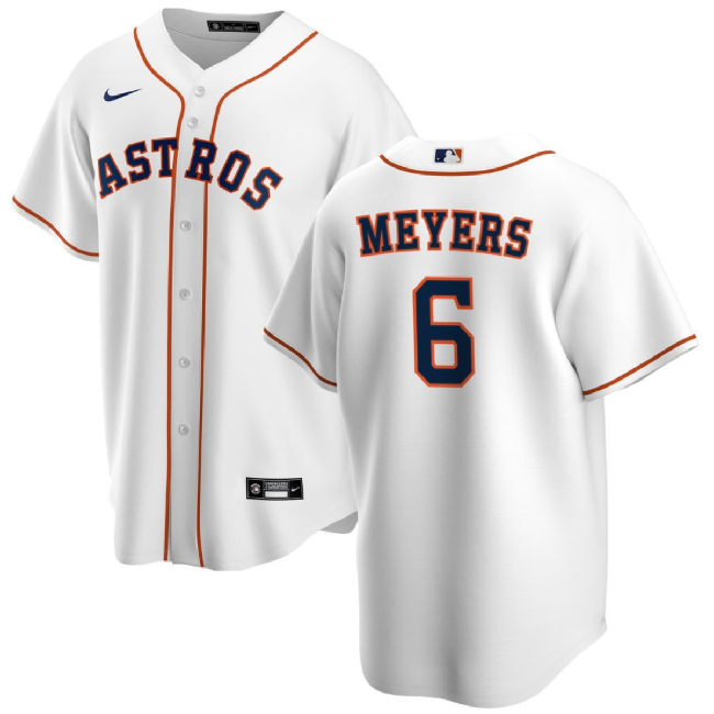 Men's Houston Astros #6 Jake Meyers White Cool Base Stitched Baseball Jersey Men's Houston Astros #6 Jake Meyers White Cool Base Stitched Baseball Jersey