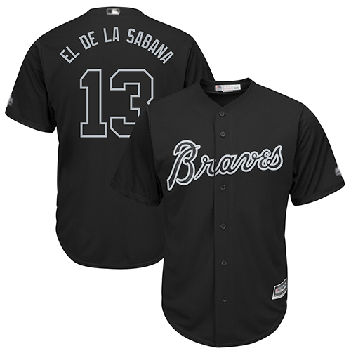 Braves #13 Ronald Acuna Jr. Black 