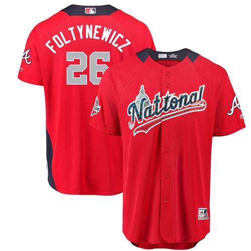Braves #26 Mike Foltynewicz Red 2018 All-Star National League Stitched MLB Jersey Braves #26 Mike Foltynewicz Red 2018 All-Star National League Stitched MLB Jersey