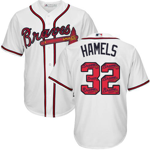 Braves #32 Cole Hamels White Team Logo Fashion Stitched MLB Jersey Braves #32 Cole Hamels White Team Logo Fashion Stitched MLB Jersey