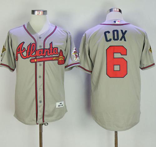 Mitchell And Ness 1995 Braves #6 Bobby Cox Grey Throwback Stitched MLB Jersey Mitchell And Ness 1995 Braves #6 Bobby Cox Grey Throwback Stitched MLB Jersey