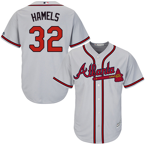 Braves #32 Cole Hamels Grey New Cool Base Stitched MLB Jersey Braves #32 Cole Hamels Grey New Cool Base Stitched MLB Jersey