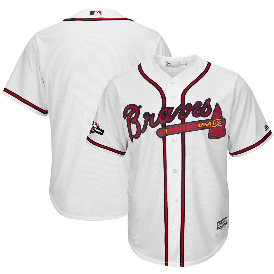 Atlanta Braves Majestic 2019 Postseason Official Cool Base Team Jersey White Atlanta Braves Majestic 2019 Postseason Official Cool Base Team Jersey White