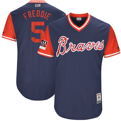 Braves #5 Freddie Freeman Navy "Freddie" Players Weekend Authentic Stitched MLB Jersey Braves #5 Freddie Freeman Navy "Freddie" Players Weekend Authentic Stitched MLB Jersey