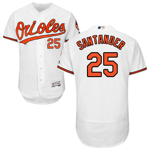 Orioles #25 Anthony Santander White Flexbase Authentic Collection Stitched MLB Jersey Orioles #25 Anthony Santander White Flexbase Authentic Collection Stitched MLB Jersey