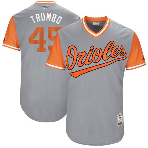 Orioles #45 Mark Trumbo Gray 