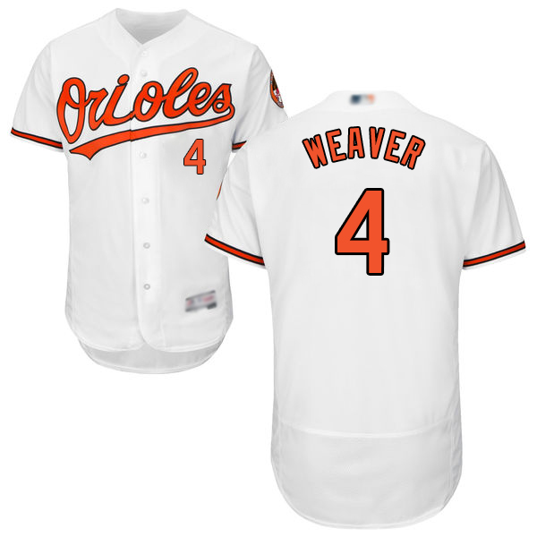 Orioles #4 Earl Weaver White Flexbase Authentic Collection Stitched MLB Jersey Orioles #4 Earl Weaver White Flexbase Authentic Collection Stitched MLB Jersey