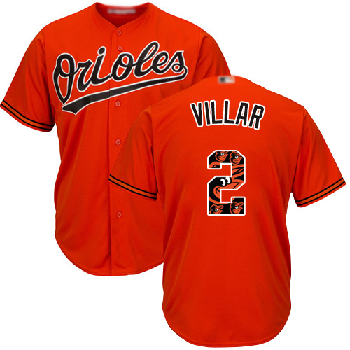 Orioles #2 Jonathan Villar Orange Team Logo Fashion Stitched MLB Jersey Orioles #2 Jonathan Villar Orange Team Logo Fashion Stitched MLB Jersey