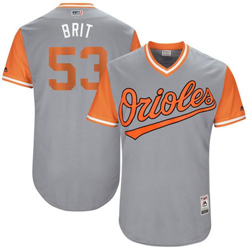Orioles #53 Zach Britton Gray 