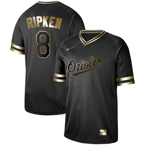 Nike Orioles #8 Cal Ripken Black Gold Authentic Stitched MLB Jersey Nike Orioles #8 Cal Ripken Black Gold Authentic Stitched MLB Jersey