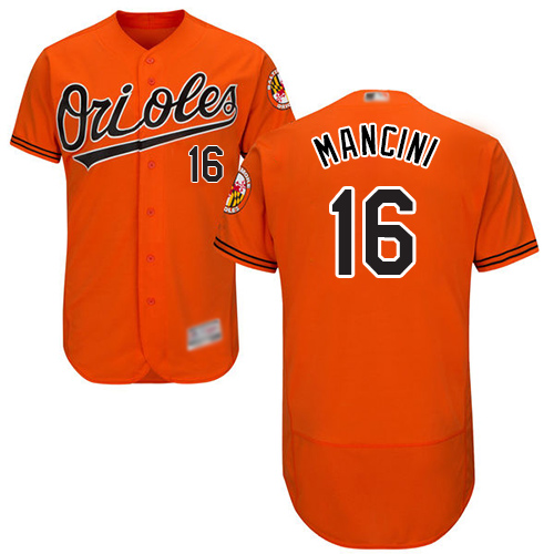 Orioles #16 Trey Mancini Orange Flexbase Authentic Collection Stitched MLB Jersey Orioles #16 Trey Mancini Orange Flexbase Authentic Collection Stitched MLB Jersey