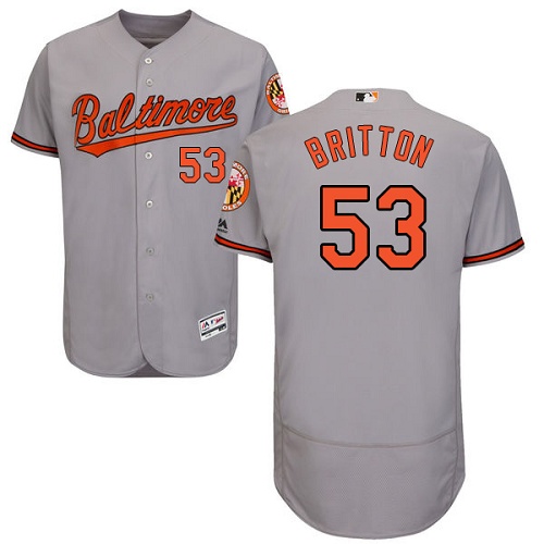 Orioles #53 Zach Britton Grey Flexbase Authentic Collection Stitched MLB Jersey Orioles #53 Zach Britton Grey Flexbase Authentic Collection Stitched MLB Jersey