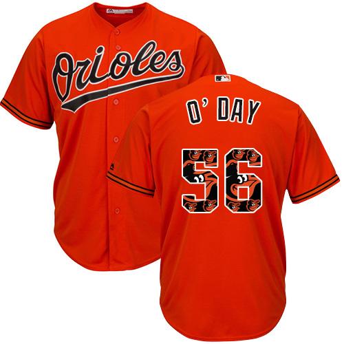 Orioles #56 Darren O'Day Orange Team Logo Fashion Stitched MLB Jersey Orioles #56 Darren O'Day Orange Team Logo Fashion Stitched MLB Jersey