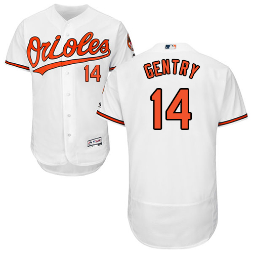 Orioles #14 Craig Gentry White Flexbase Authentic Collection Stitched MLB Jersey Orioles #14 Craig Gentry White Flexbase Authentic Collection Stitched MLB Jersey