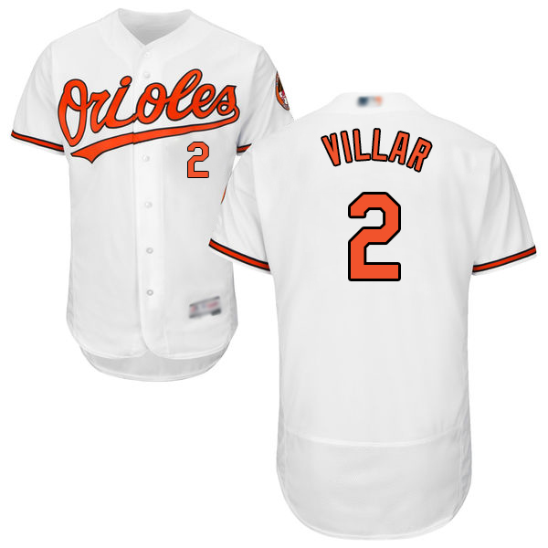 Orioles #2 Jonathan Villar White Flexbase Authentic Collection Stitched MLB Jersey Orioles #2 Jonathan Villar White Flexbase Authentic Collection Stitched MLB Jersey